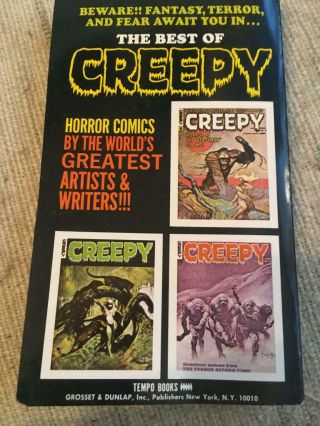 The Best Of Creepy Edited By James Warren1971 SB 2