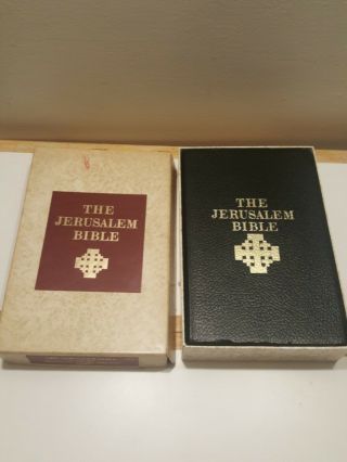 The Jerusalem Bible 1966 Black Leather Boxed Thin Paper Edition Gilt Edges