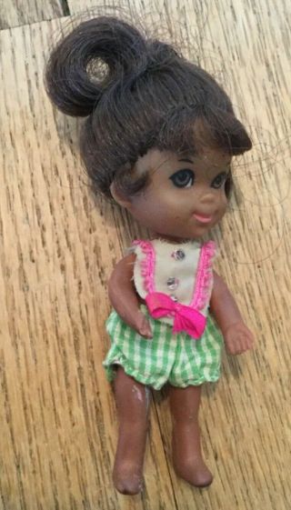 Vintage 1965 Mattel Liddle Kiddles Rolly Twiddle Black African American Doll