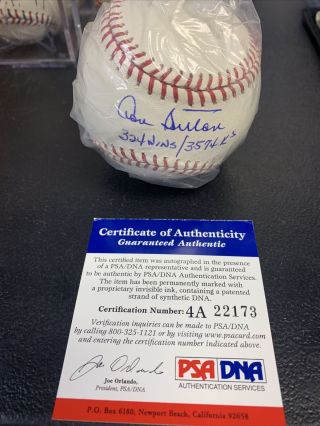 Dodgers Hall Of Famer Don Sutton Signed Baseball Psa/dna Authentic