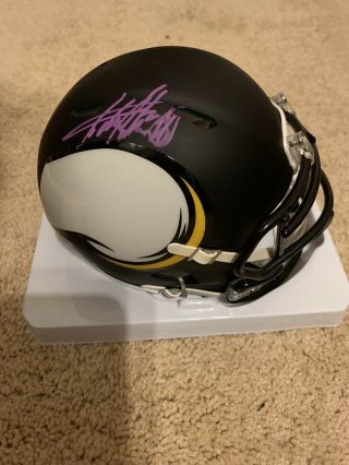 Adrian Peterson Signed Autographed Minnesota Vikings Riddell Mini Helmet W
