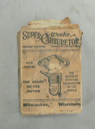 Vintage 1920s Weeks Carburetor Attachment & Instructions