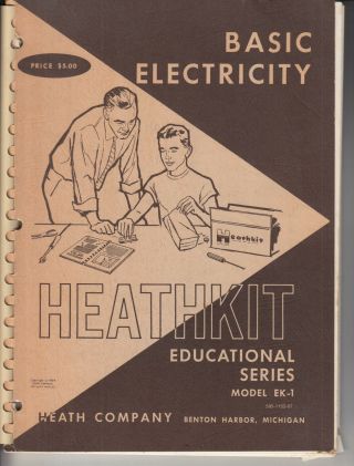 1959 Vintage Heathkit Educational Series Basic Electricity,  119 Pages Ek - 1