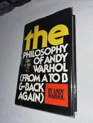 Andy Warhol 1975 The Philosophy Of Andy Hc Dj 1st Ed In Dj Protector 2nd Pr