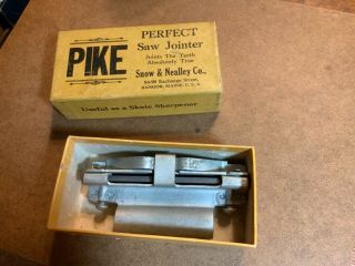 Vintage Pike Saw Sharpening Jointer Snow And Nealley Bangor Maine Me.  Orig Box