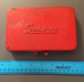 Vintage Snap On Kra 255 Metal Case For A 1/4 " Drive Socket Set Dated 77 No Tools