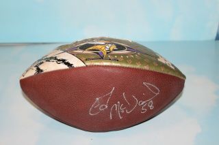 Ed Mcdaniel Minnesota Vikings Signed Autographed Full Size Football