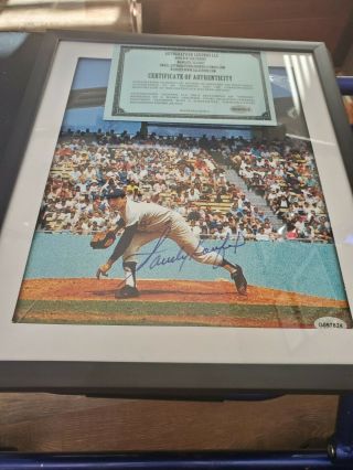 Dodgers Sandy Koufax Authentic Signed Autograph 8x10 Framed Photo W/ Real
