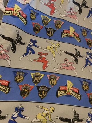 Vintage 1994 Mighty Morphin Power Rangers Fleece Blanket 72 x 88 2