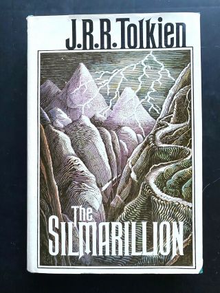 J.  R.  R.  Tolkien The Silmarillion 1977 1st American Edition Hc Dj W/ Map
