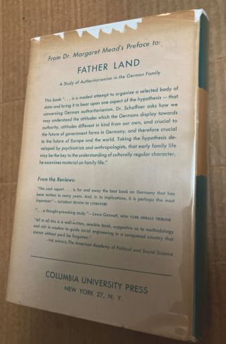 FATHER LAND - Study Of Authorianism In The German Family HC DJ Bertram Schaffner 2