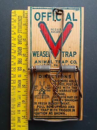 Victor Official Weasel Trap;,  Diagram On Trap