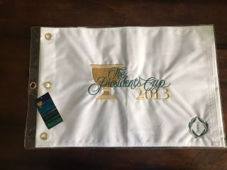 2013 Presidents Cup Flag Tiger Woods Mickelson Spieth Masters