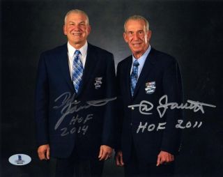Dale & Ned Jarrett Signed Autographed 8x10 Photo,  Hof Nascar Legends Beckett Bas