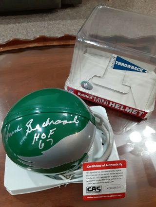 Chuck Bednarik Philadelphia Eagles Autograph Signed Mini Helmet With