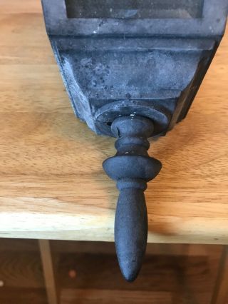 Vintage Black Outdoor Porch Wall Mount Sconce Light Fixture w Beveled Glass 3