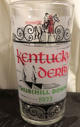Vintage 1973 Kentucky Derby Julep Glass Churchill Downs Secretariat