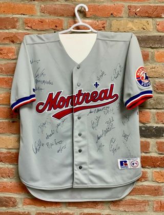 2002 Montreal Expos Team Signed Away Jersey