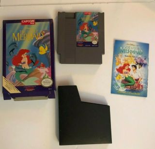 Vintage Nintendo Nes The Little Mermaid 1991 Game Cartridge And Box