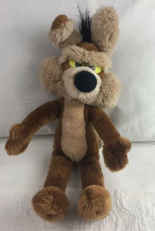 Vintage 1989 Wile E Coyote Plush Stuffed Animal Looney Tunes Warner Bros 13 "