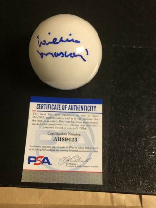 Autographed Willie Mosconi Cue Ball Psa Certified Signed