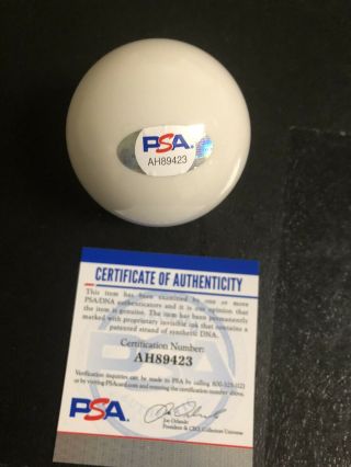 Autographed Willie Mosconi Cue Ball PSA Certified Signed 3