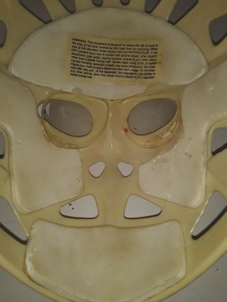 Vintage Mylec Street Hockey Goalie Mask White Friday the 13th Jason Voorhees 3