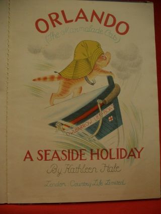 KATHLEEN HALE:ORLANDO THE MARMALADE CAT A SEASIDE HOLIDAY 1ST 1952 COUNTRY LIFE 3