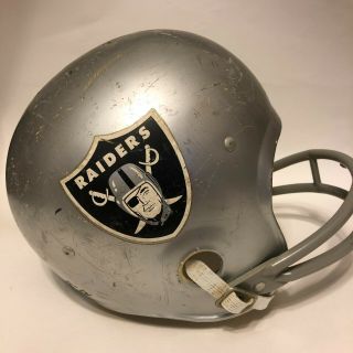 Vintage 1970’s Oakland Raiders Full Size Football Helmet.  Rawlings Hnfl.  Large