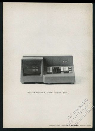 1964 Wyle Scientific Desktop Computer Photo Vintage Print Ad
