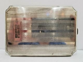 Vintage Elgin / Eam Silver Plated Cigarette Case / Card Holder / Usa Made 412/18
