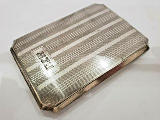 Vintage ELGIN / EAM Silver Plated Cigarette Case / Card Holder / USA Made 412/18 2