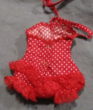 Vintage Madame Alexander Clothes for Cissette - Red Polka Dot Sun Suit w/Ruffles 2