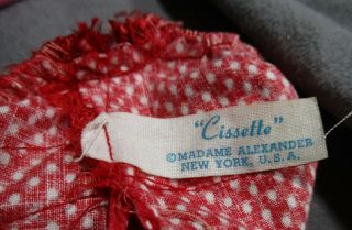 Vintage Madame Alexander Clothes for Cissette - Red Polka Dot Sun Suit w/Ruffles 3
