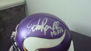 John Randle Autographed Minnesota Vikings Mini Helmet Signed Hof 10