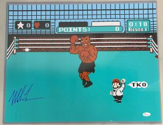 Mike Tyson Signed 16x20 Photo Nintendo " Punch Out " Autograph Auto W/ Jsa