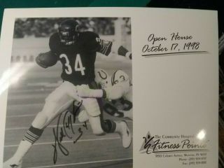100 Real Chicago Bears Walter Payton Autographed Picture From 1998
