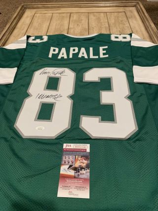 Vince Papale Autographed/signed Jersey Jsa Philadelphia Eagles