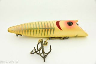 Vintage Heddon King Basser Antique Fishing Lure Model 8550 Yj5