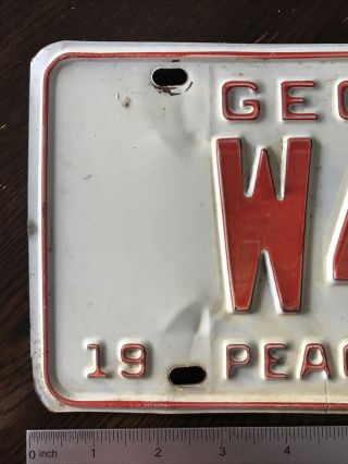 Vintage 1962 Georgia HAM Radio License Plate Tag W4GN “Peach State” 2