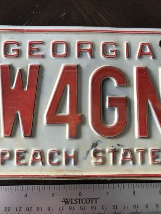Vintage 1962 Georgia HAM Radio License Plate Tag W4GN “Peach State” 3
