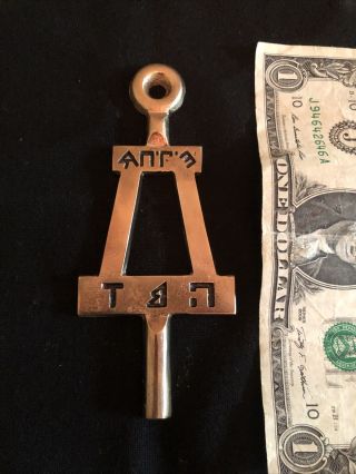 Vintage Tau Beta Pi Engineering Honor Society Cast Brass Metal Key 4.  75 Inches