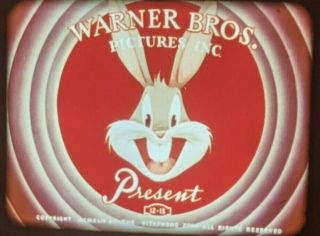 Vintage 16mm Wb Looney Tunes Bugs Bunny " Stage Door Cartoon " 1944 - Classic