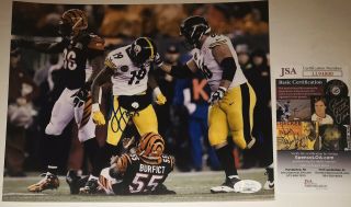 Juju Smith Schuster Pittsburgh Steelers Signed Autographed 8x10 “hit” Photo Jsa