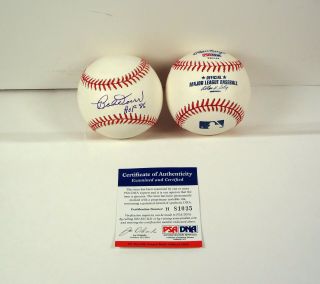 Bobby Doerr Boston Red Sox Signed Autograph Mlb Baseball " Hof 86 " Psa/dna