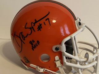 Brian Sipe Signed Cleveland Browns Throwback Mini Helmet Jsa Nfl Mvp 1980
