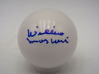 WILLIE MOSCONI SIGNED BECKETT CERTIFIED AUTOGRAPHED CUE BILLIARD POOL BALL 3