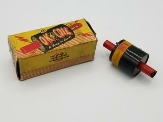 Vintage Herkimer Ok Coil For Spark Ignition Engine W/box