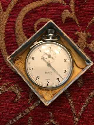 Vintage Gallet By 7 Jewel 100 Sec Timer Swiss Stop Watch No.  301,  Great