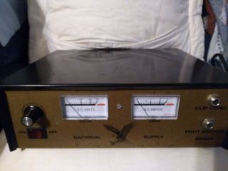 Vintage National Tattoo Power Supply Unit Xp586 Black Frame/gold Front Face